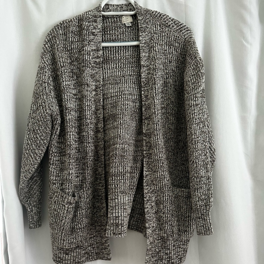 a new day Black and White Cardigan